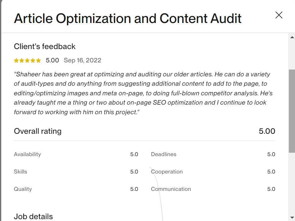 article optimzaition