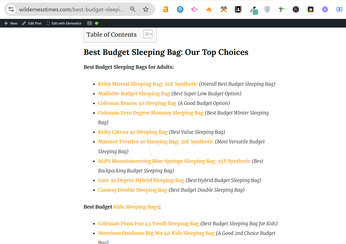 affiliate links